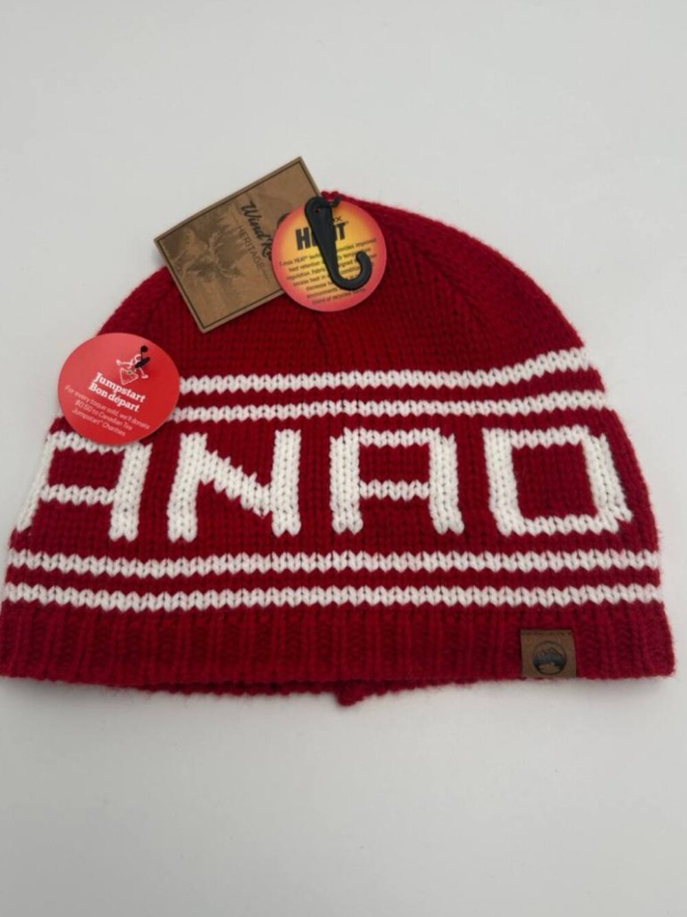 Wind River Heritage Red Canada Knit Beanie Toque NWT